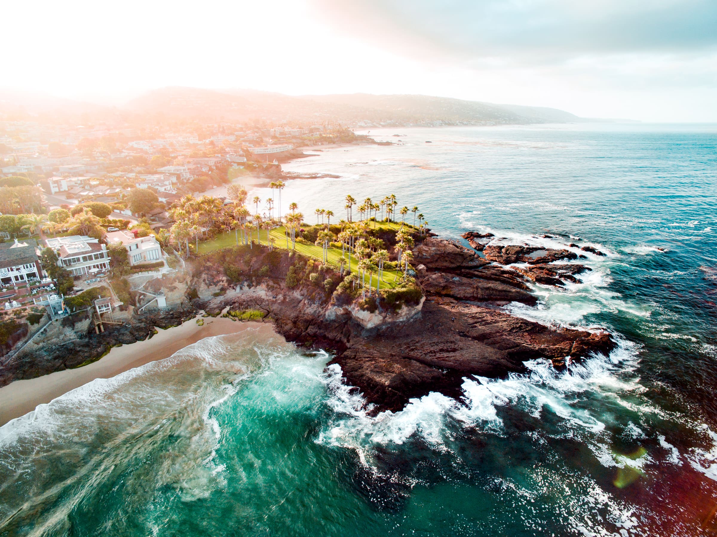 Aerial coastal drone photography